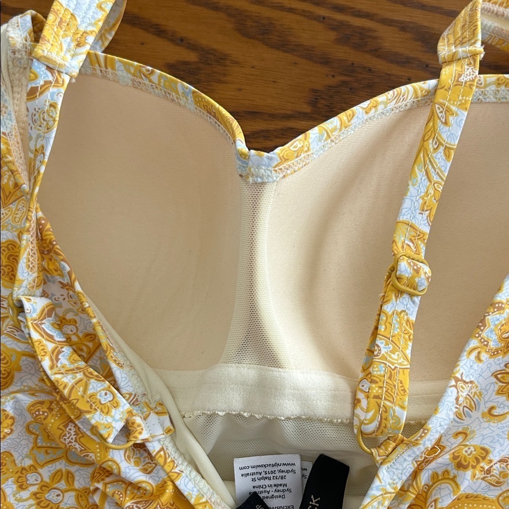 Nip Tuck Swim Yellow and White Swimsuit - Picture 6 of 7